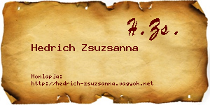 Hedrich Zsuzsanna névjegykártya